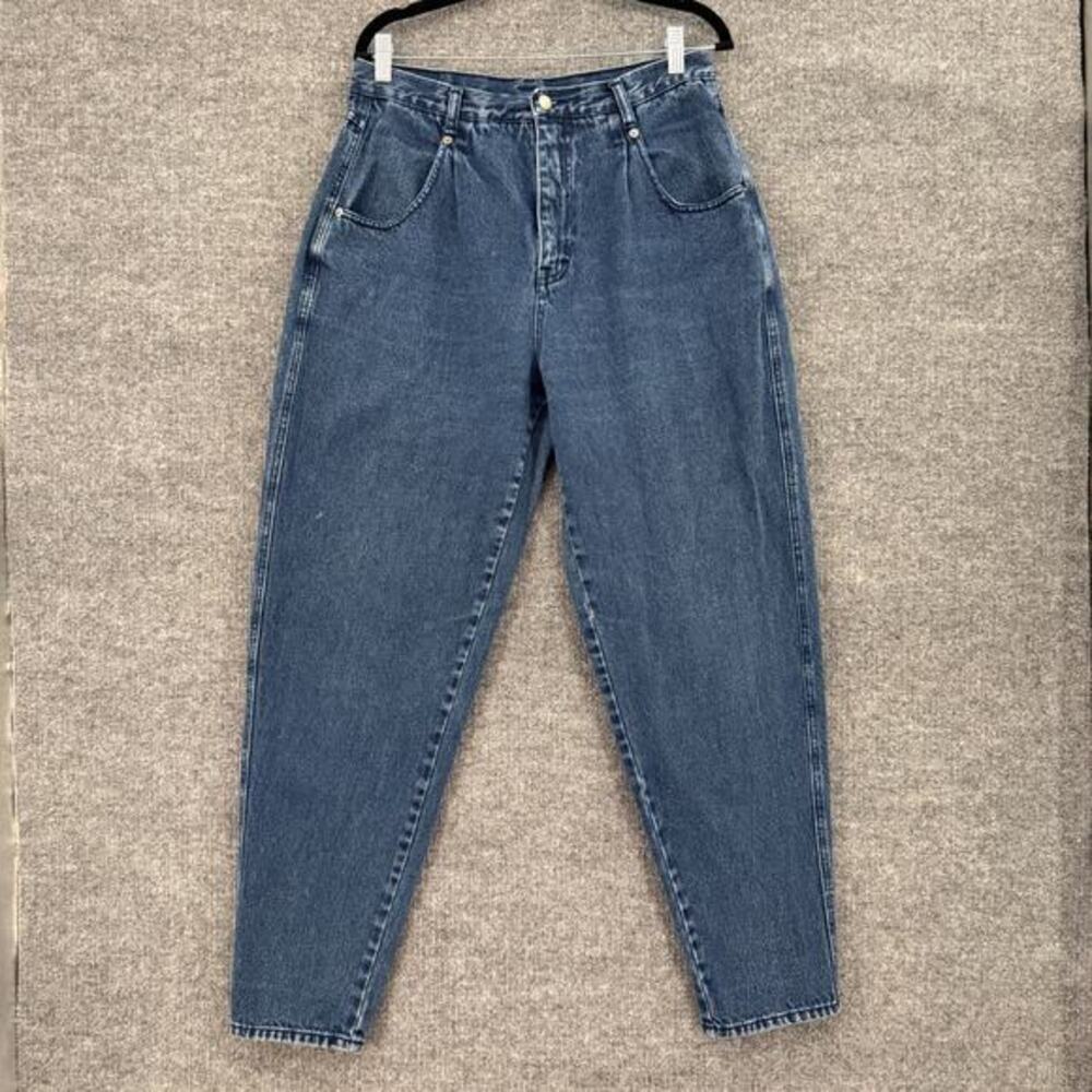 Vintage BRITTANIA Womens Tapered High Waist Pleated Mom Jeans Size 14 31x30